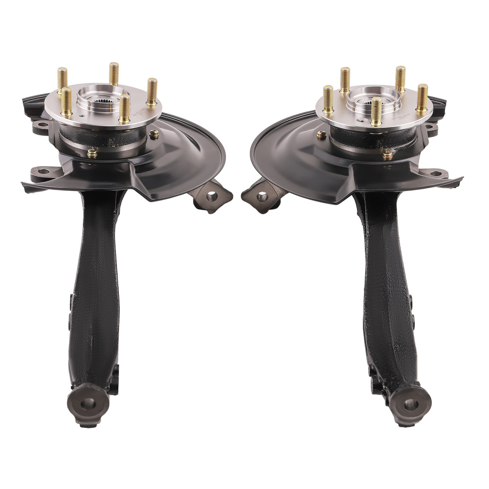 Pair Front LH RH Wheel Bearing Hub w/ Knuckle compatible for Honda Accord 2.4L 03-2007