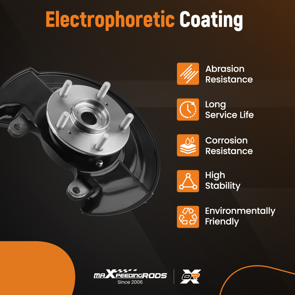 Front Steering KnuckleWheel Bearing Hub Assembly compatible for Honda Accord 698-401