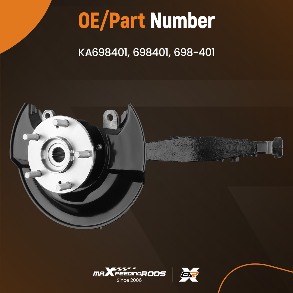 Front Steering KnuckleWheel Bearing Hub Assembly compatible for Honda Accord 698-401
