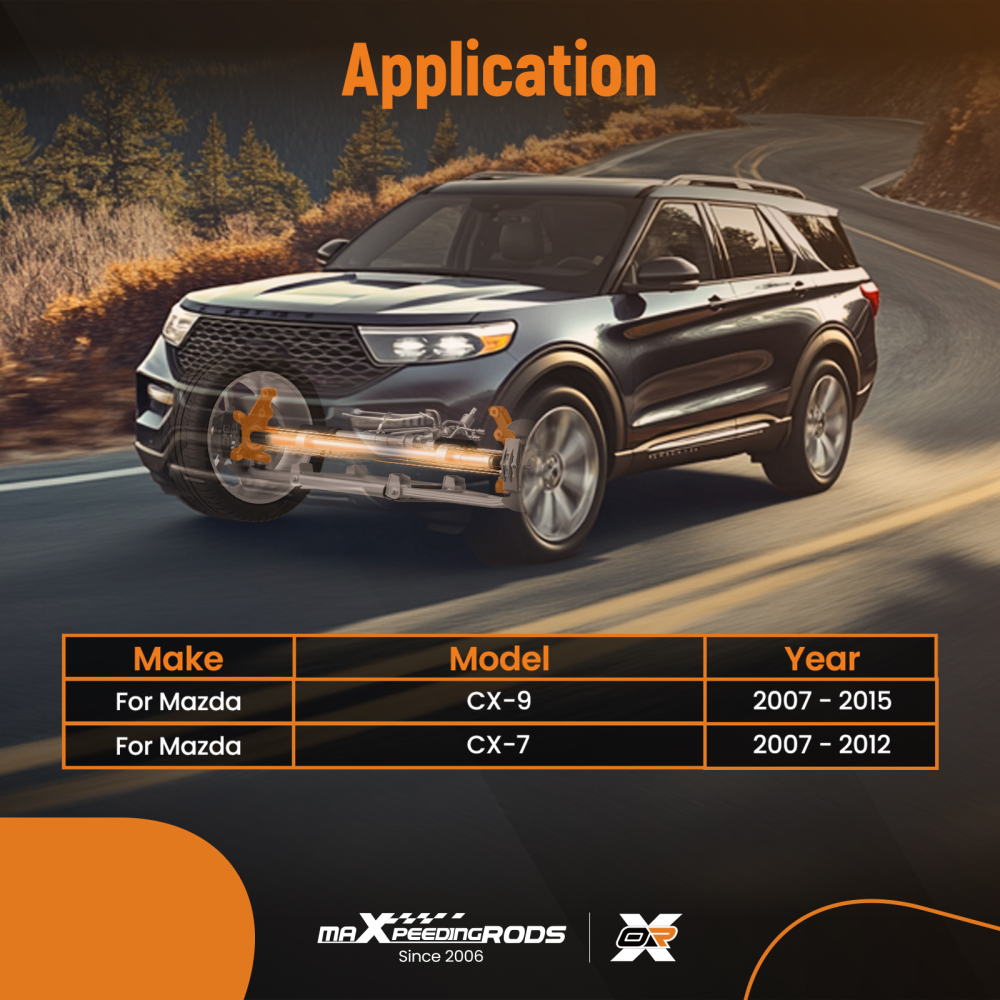 Front Left Steering Knuckle Hub Bearing Assembly compatible for Mazda CX-9 CX-7 2007-2015