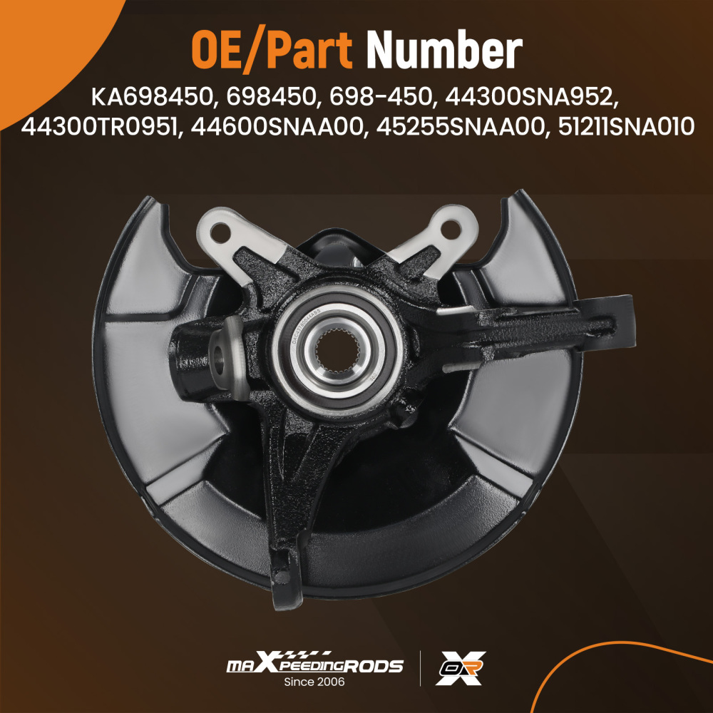 Wheel Bearing and Hub Assembly compatible for Honda Civic DX EX GX Hybrid LX 698-450 06-07