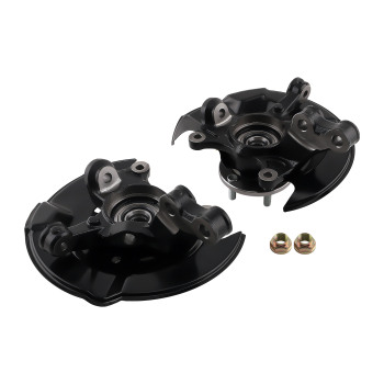 Pair Front Wheel Hub Bearing Steering Knuckle Assembly compatible for TOYOTA 698-477 14-18