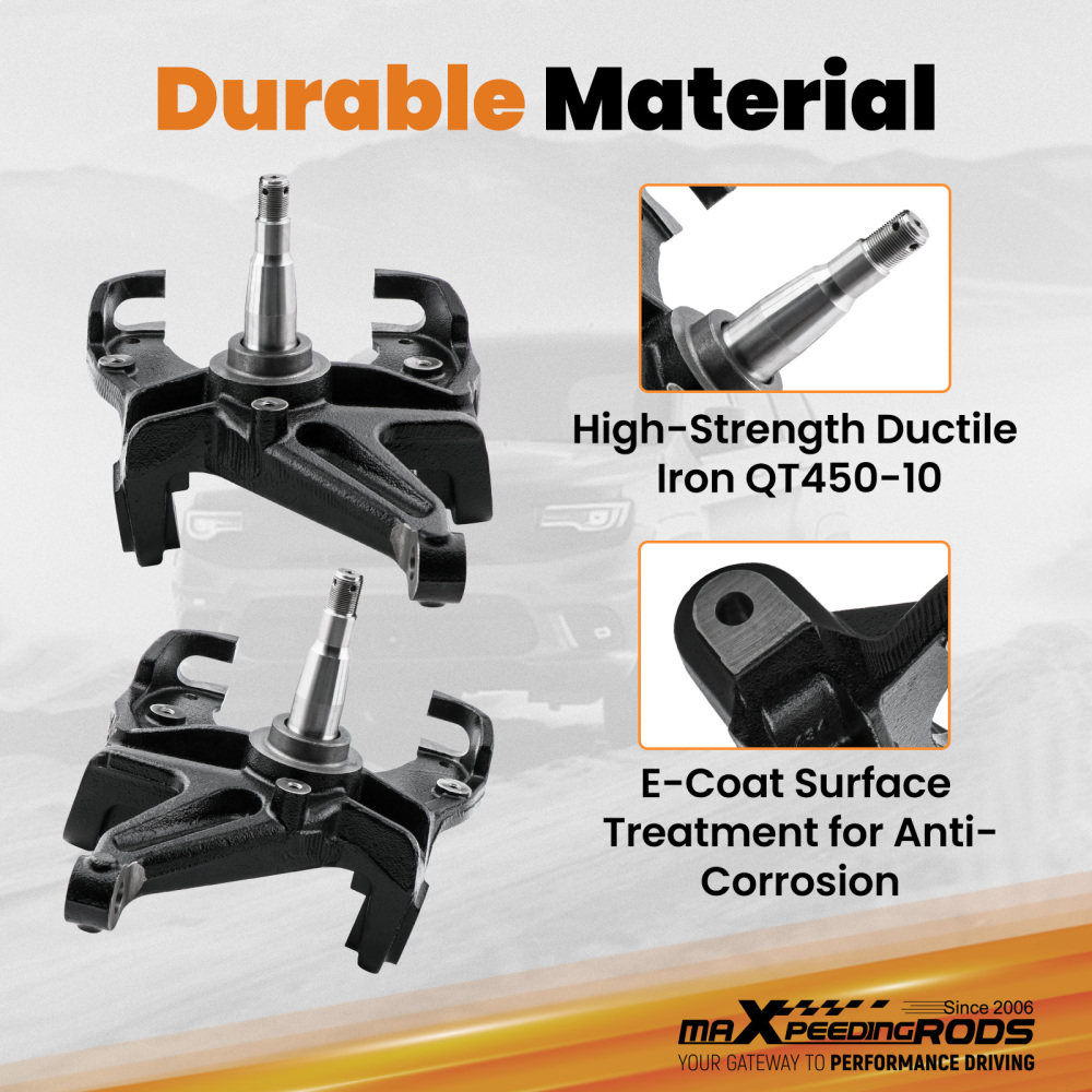 3 Drop Lowering Spindles Kit W/ 1 Thick Rotor compatible for Chevy C10 compatible for GMC C15 1973-1987