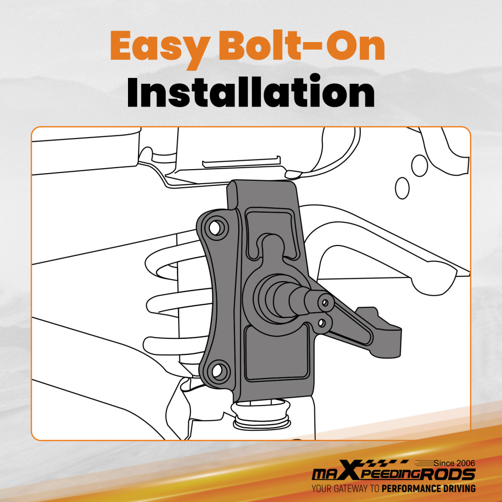 3 Drop Lowering Spindles Kit W/ 1 Thick Rotor compatible for Chevy C10 compatible for GMC C15 1973-1987