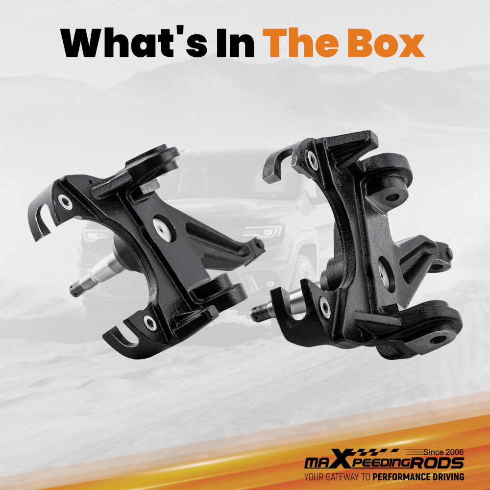 3 Drop Lowering Spindles Kit W/ 1 Thick Rotor compatible for Chevy C10 compatible for GMC C15 1973-1987