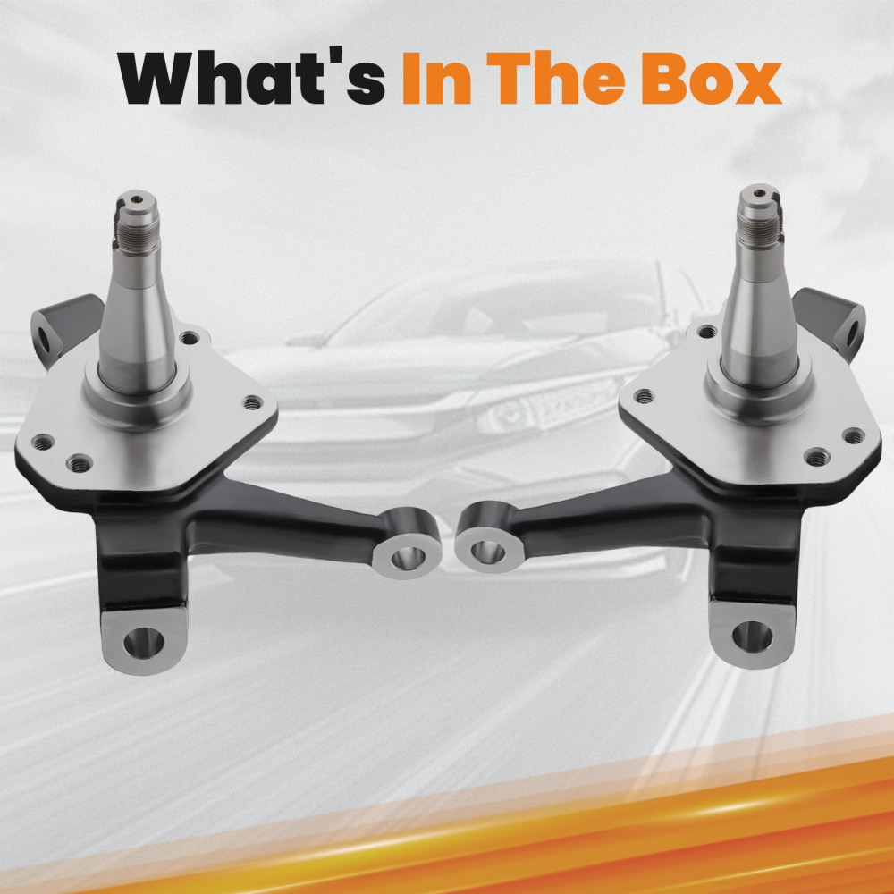 Front 2 Drop Spindles Pair compatible for Ford Mustang II Pinto 1974-1978