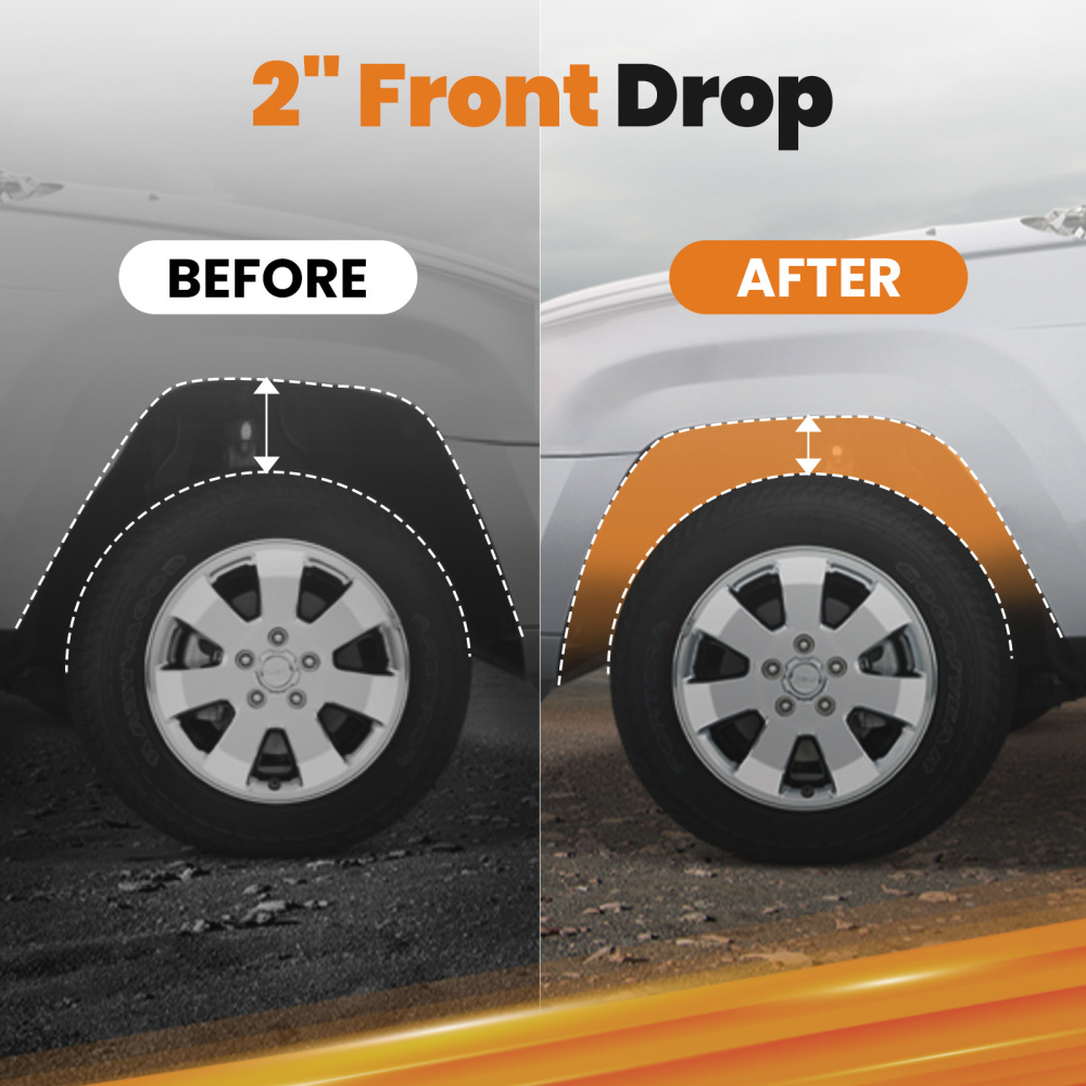 Front 2 Drop Spindles Pair compatible for Ford Mustang II Pinto 1974-1978