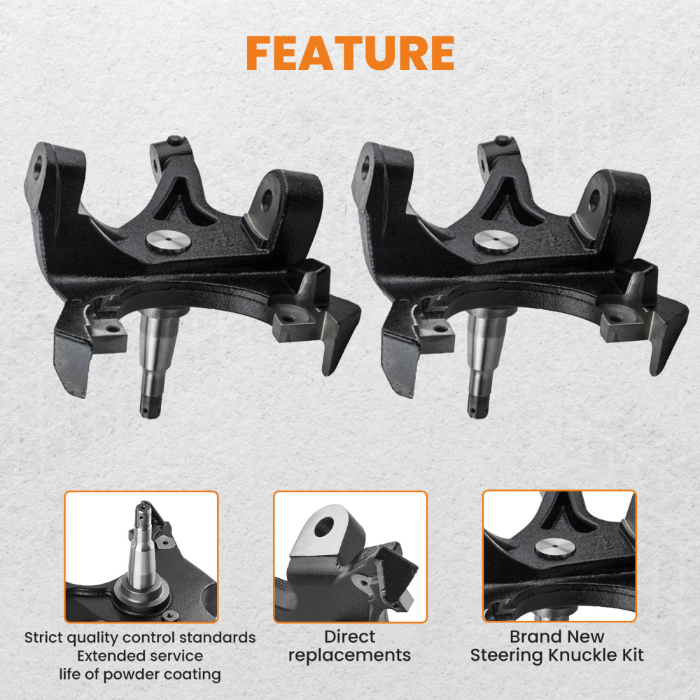 Kit dabaissement de broche à 2 gouttes compatible pour Chevy Silverado compatible pour GMC Compatible pour Sierra 1500 2WD 1988-1998