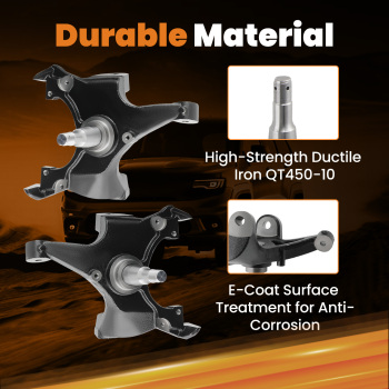 2 inch Drop Spindle Lowering Kit compatible for Chevy C1500 C2500 2WD 88-98 1.25 Rotors