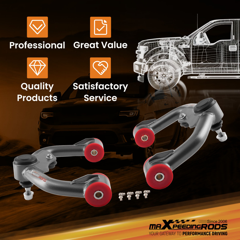 2pcs Front Upper Control Arms 1-3 Lift for 2005-2016 compatible for Nissan Frontier Pathfinder