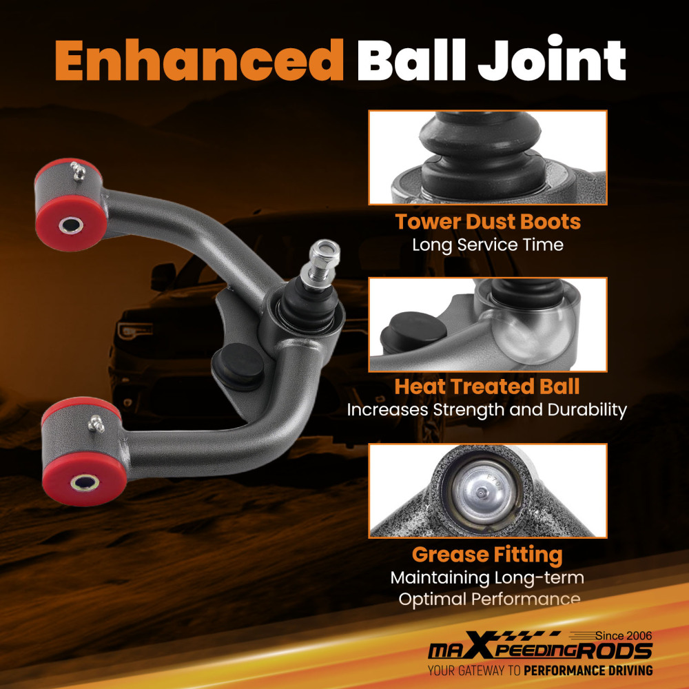 2pcs Front Upper Control Arms 1-3 Lift for 2005-2016 compatible for Nissan Frontier Pathfinder