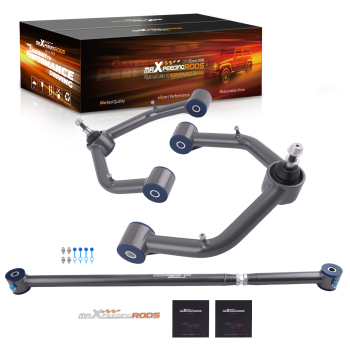2-4 Lift Upper Control Arms + Track Bar for 2000-2006 compatible for GMC Yukon Chevy Tahoe 4WD