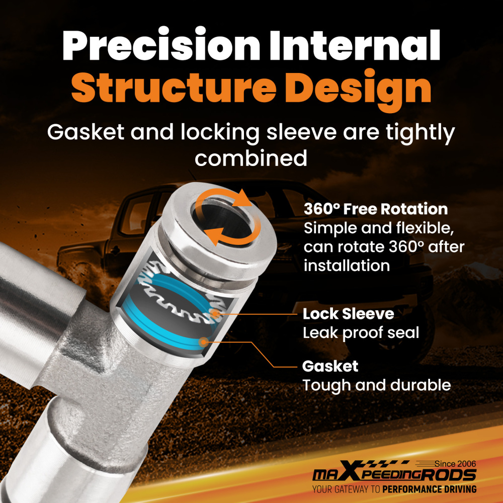 Air Line Fittings Union Tee 1/4 T-Fitting Pneumatic Air Suspension Fittings