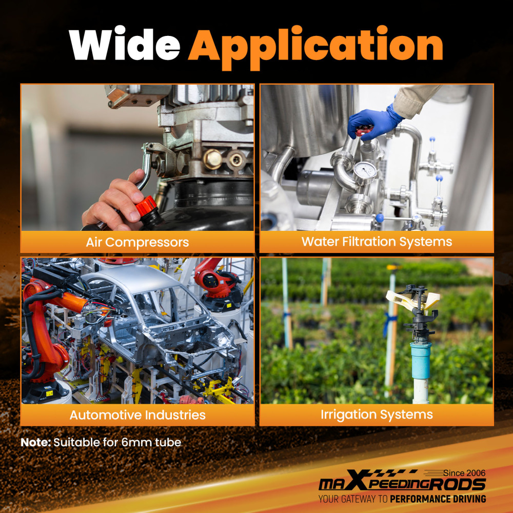 Air Line Fittings Union Tee 1/4 T-Fitting Pneumatic Air Suspension Fittings