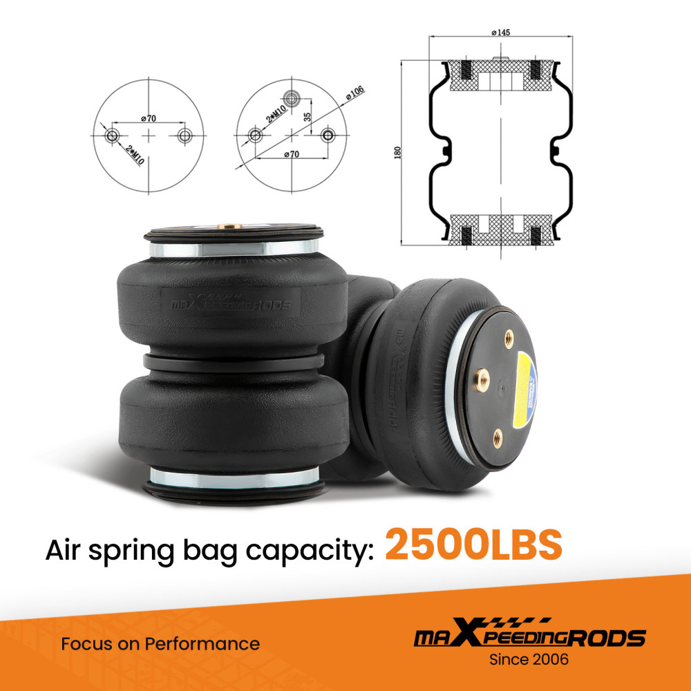 Air Spring Kit w/ Wireless Air Controller Kit compatible for Dodge Ram 4X4 2019-2025