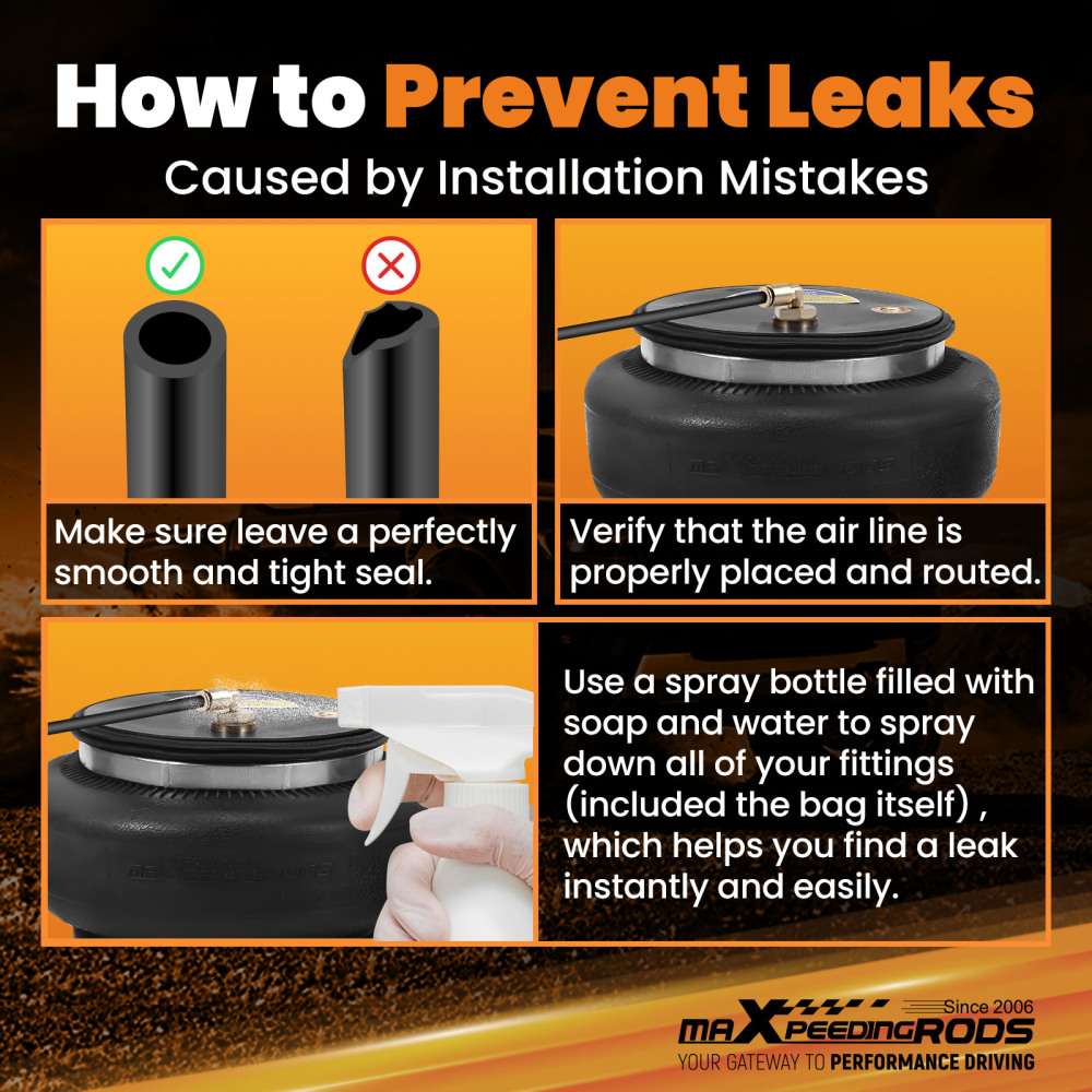 Air Suspension Spring Kit 5000lbs compatible for Ford F-350 Super Duty Pickup RWD 2017-2024