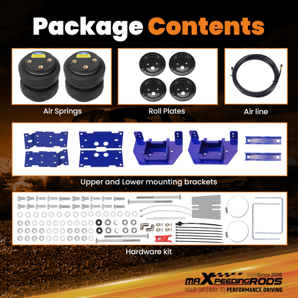 Air Suspension Spring Kit 5000lbs compatible for Ford F-350 Super Duty Pickup RWD 2017-2024