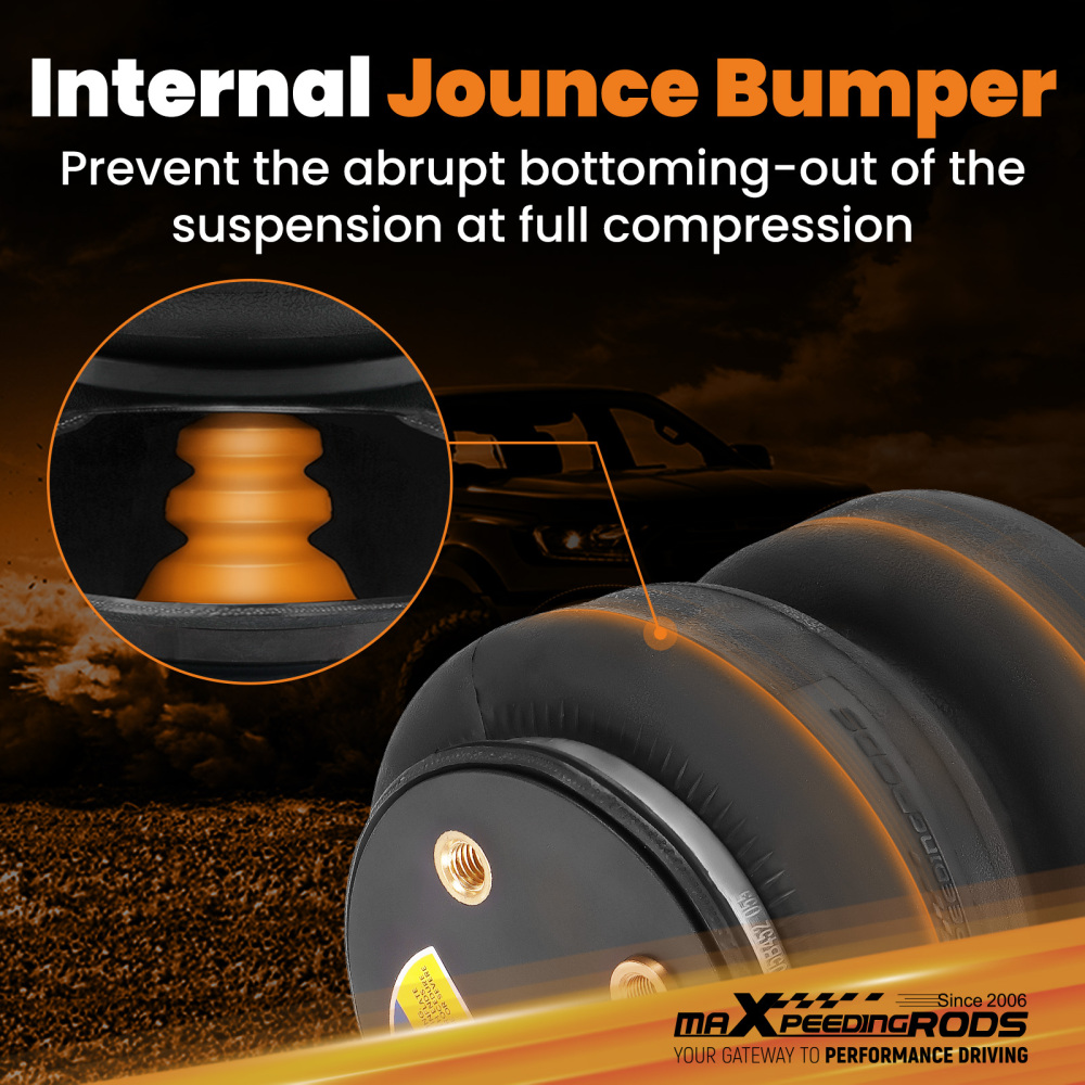 Air Spring Suspension Bag Kit w/ Jounce Bumper compatible for Nissan Titan XD 2016-2023