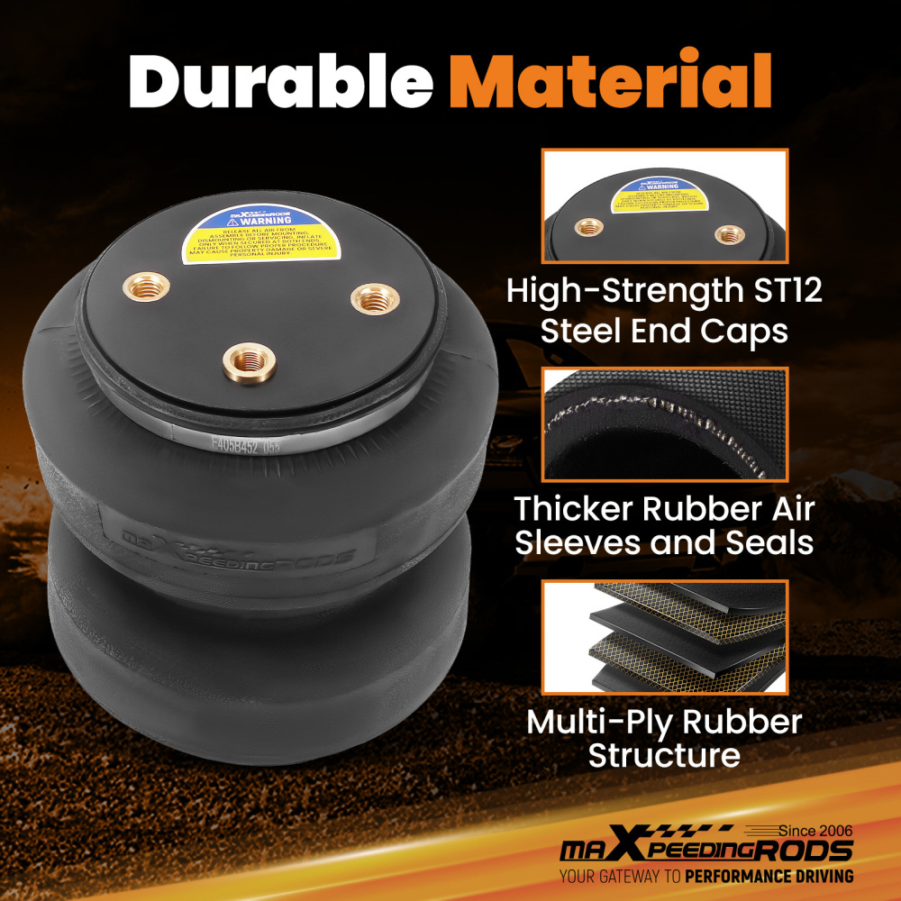 Air Spring Suspension Bag Kit w/ Jounce Bumper compatible for Nissan Titan XD 2016-2023