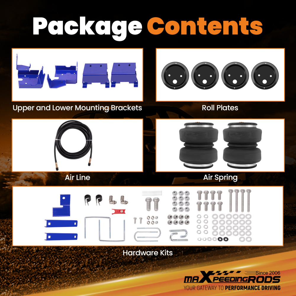 Air Spring Suspension Bag Kit w/ Jounce Bumper compatible for Nissan Titan XD 2016-2023