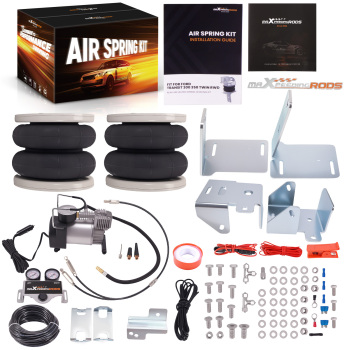 Air Spring Bag Helper Kit W/ Dual Gauge compatible for Ford Transit RWD 2001-2025 Motorhome