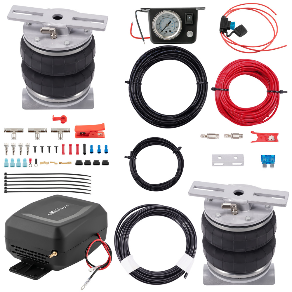 Air Spring Bag Compressor Kit For compatible for Nissan Navara D23 2015-2024 W/ Leaf Rear
