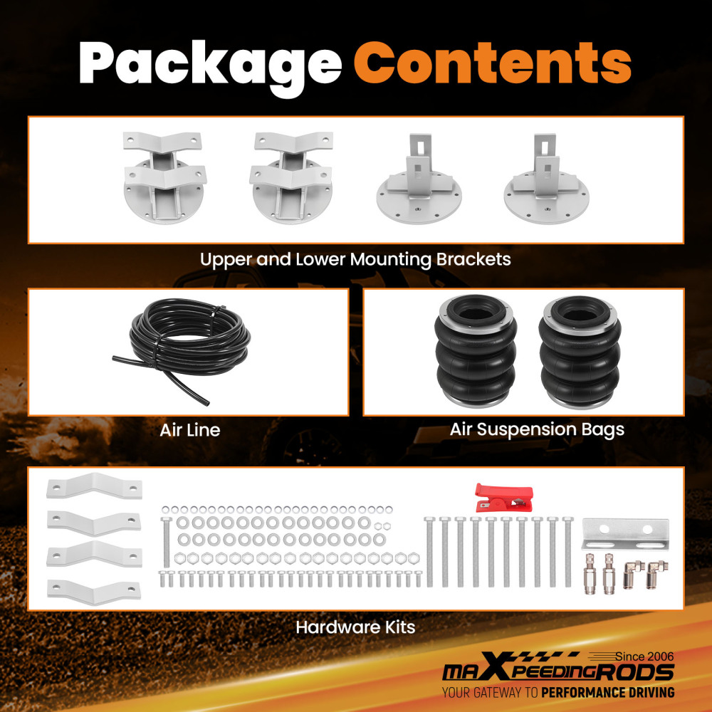 Air Spring Bags Heavy Duty Kit compatible for Dodge RAM TRX 4x4 Rear Suspension 5000LBS