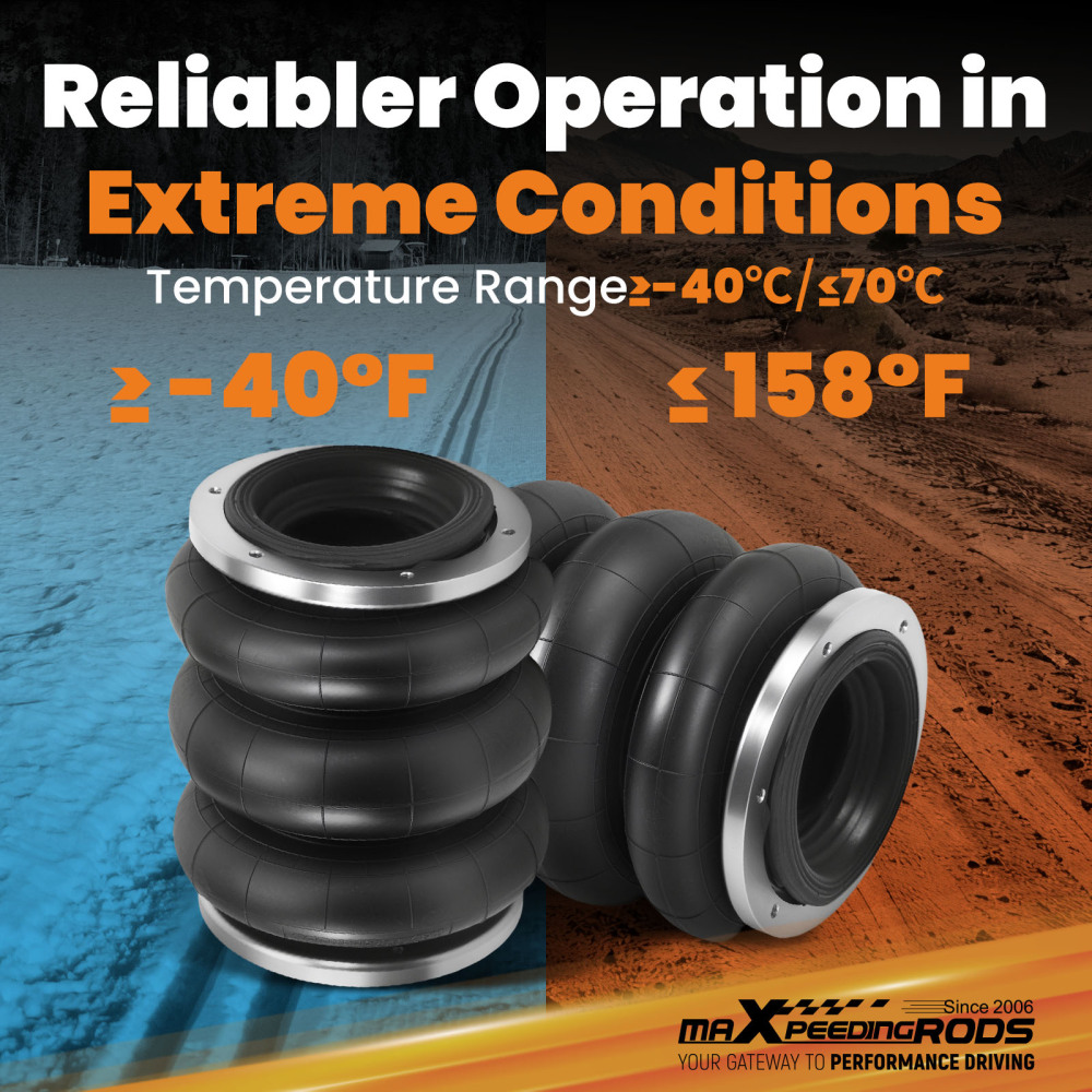 Air Spring Bags Heavy Duty Kit compatible for Dodge RAM TRX 4x4 Rear Suspension 5000LBS