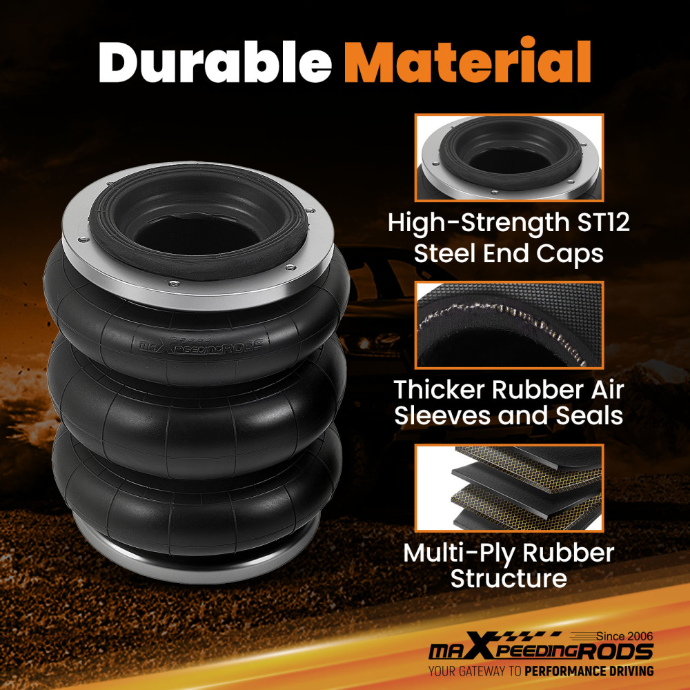 Air Spring Bags Heavy Duty Kit compatible for Dodge RAM TRX 4x4 Rear Suspension 5000LBS