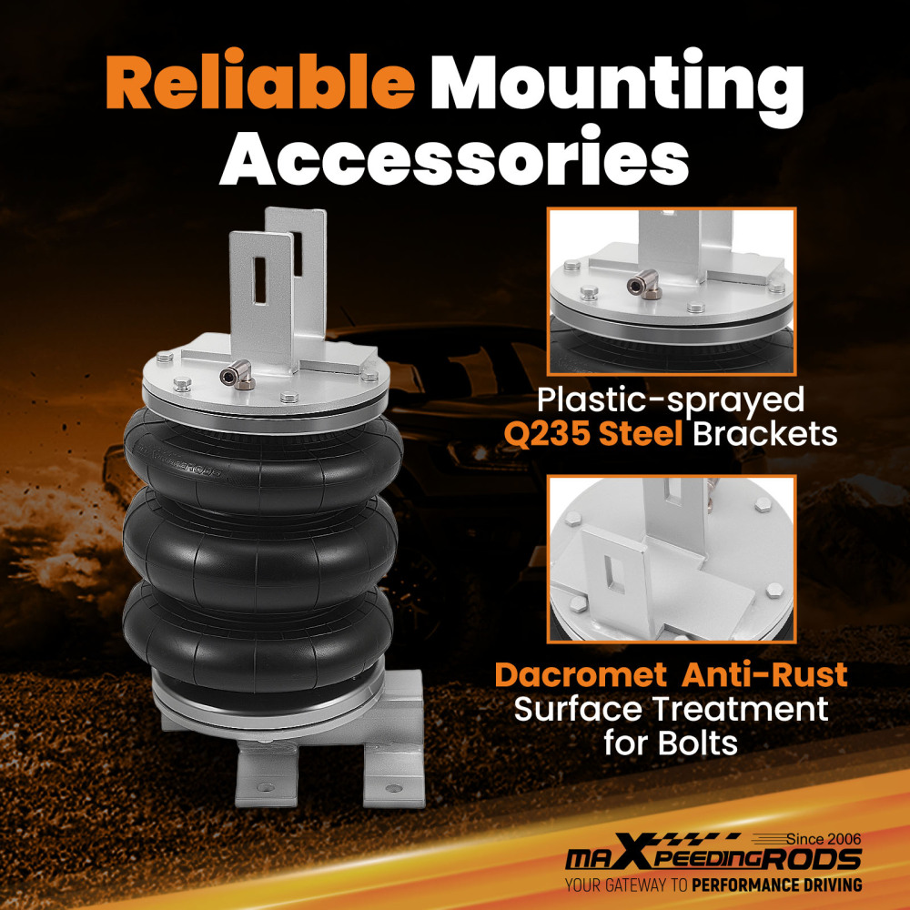 Air Spring Bags Heavy Duty Kit compatible for Dodge RAM TRX 4x4 Rear Suspension 5000LBS