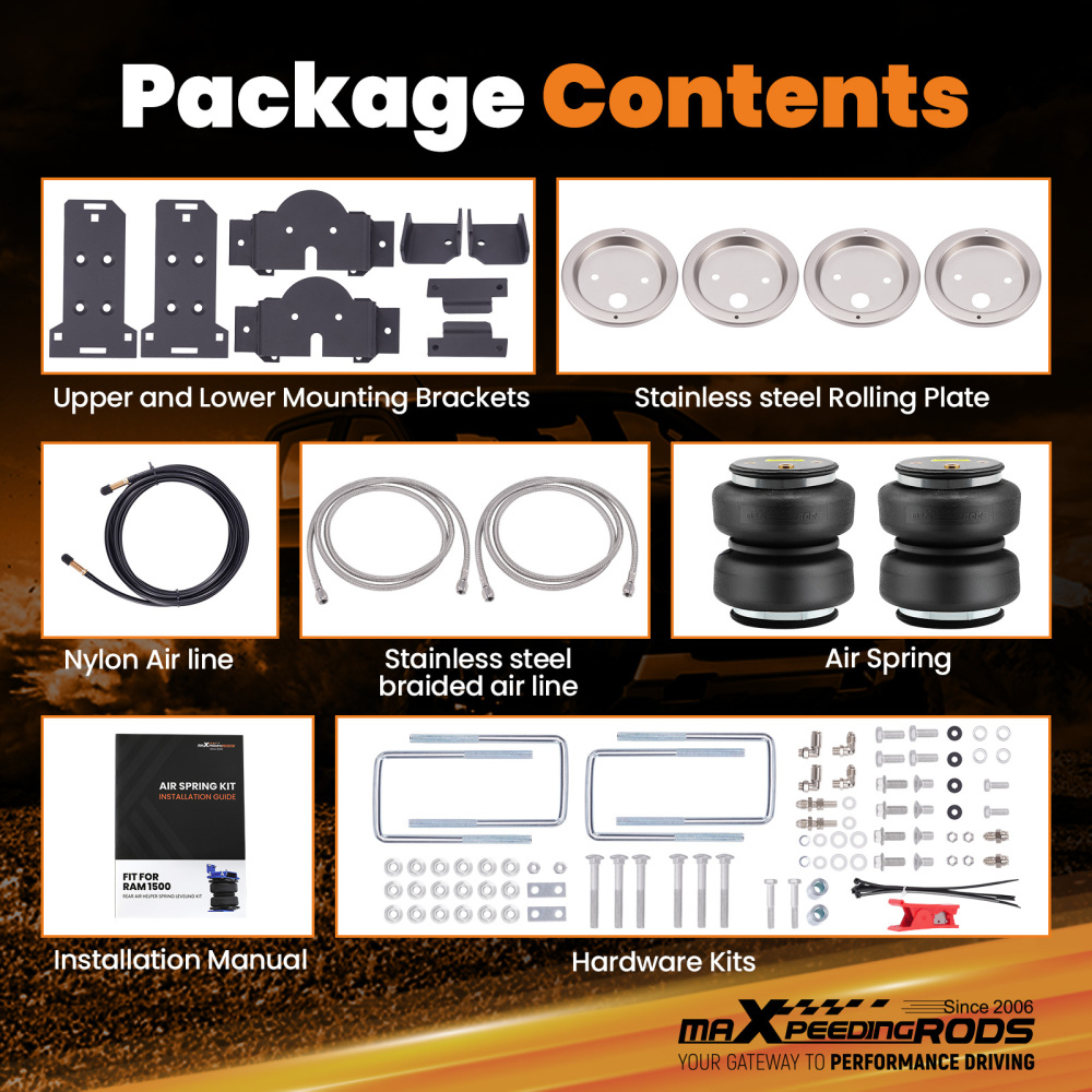 Air Suspension Spring Kit Rear compatible for GMC Sierra 1500 4WD 2019 - 2025