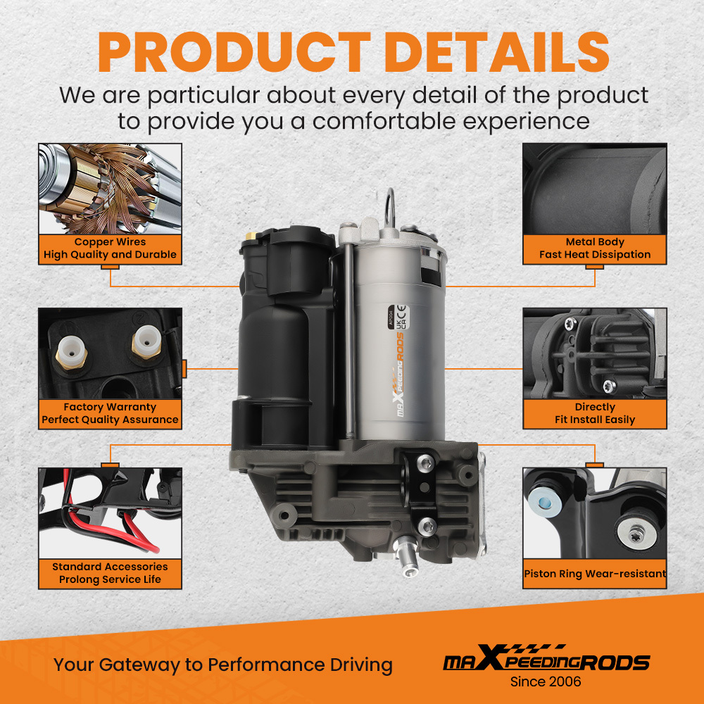 Air Compressor Suspension System Pump compatible for Mercedes-Benz GL-Class X166 2012-2016