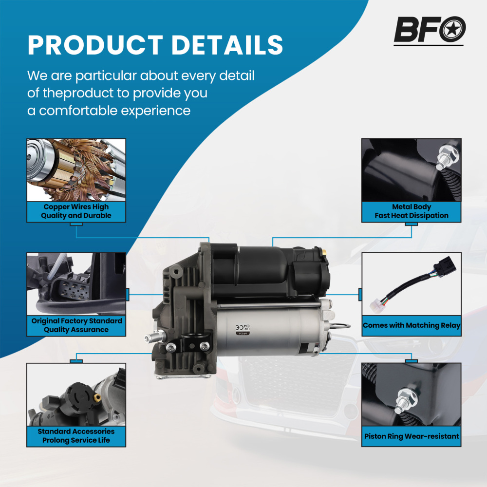 Air Compressor Suspension compatible for Mercedes Benz GL Class X166 2012-2016 A1663200104