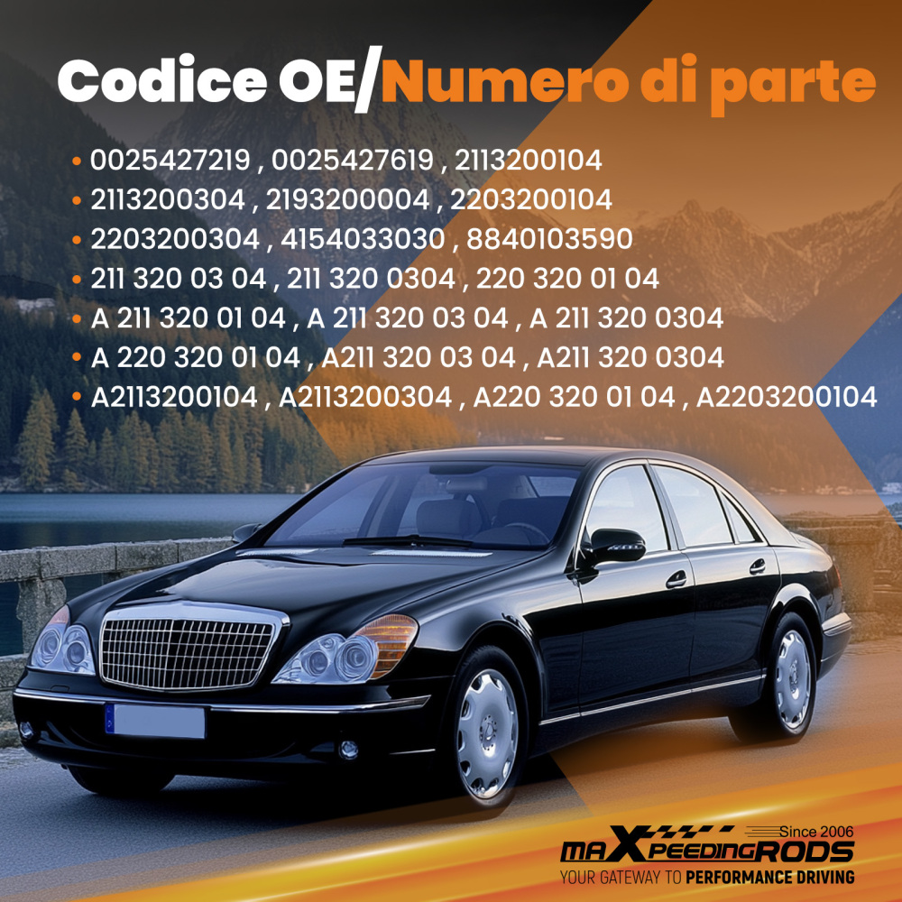 Sospensioni Pneumatiche Compressore dAria Pompa + Relè Compatibile per Mercedes W219 C219