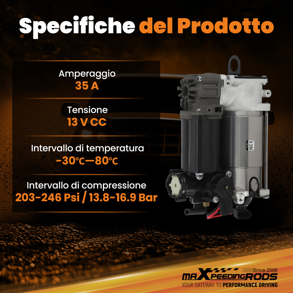 Sospensioni Pneumatiche Compressore dAria Pompa + Relè Compatibile per Mercedes W219 C219