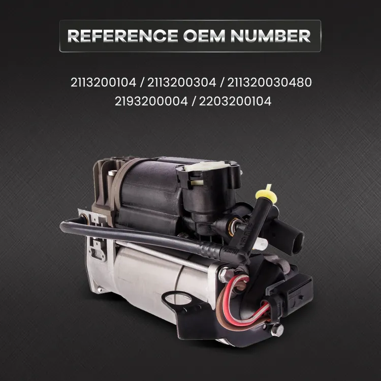 Compresseur à Air 12v Pompe De Suspension Pneumatique Huiruhy 2Pin Avec Relais - Compatible Mercedes CLS, Classe E, S... Référence 2203200104