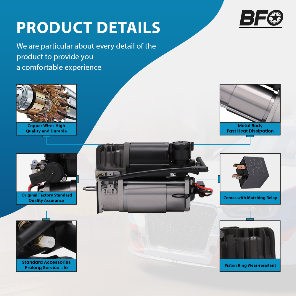 Compatible for Mercedes S Class W220 E Class W211 S211 C219 Air Suspension Compressor Pump