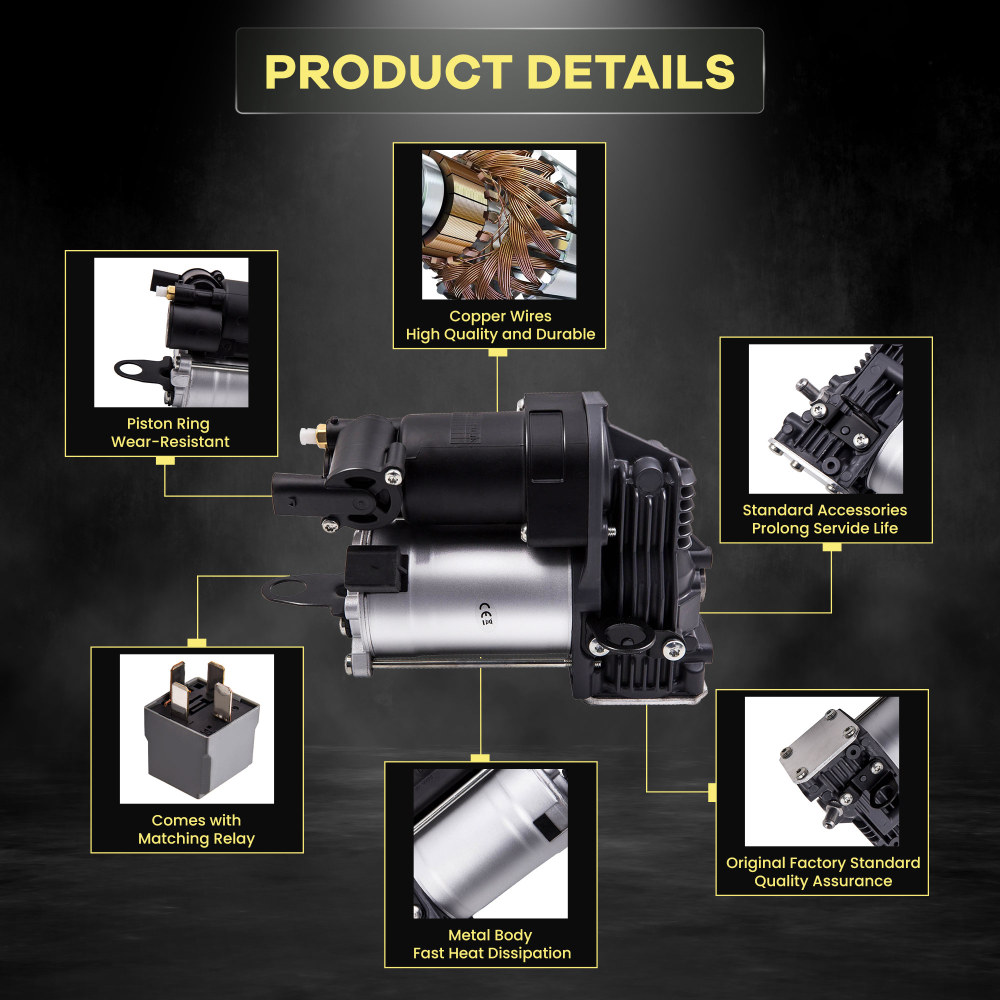 Air Compressor compatible for Mercedes-Benz S-Class 2006 W221 S 320 CDi 4matic 2987ccm