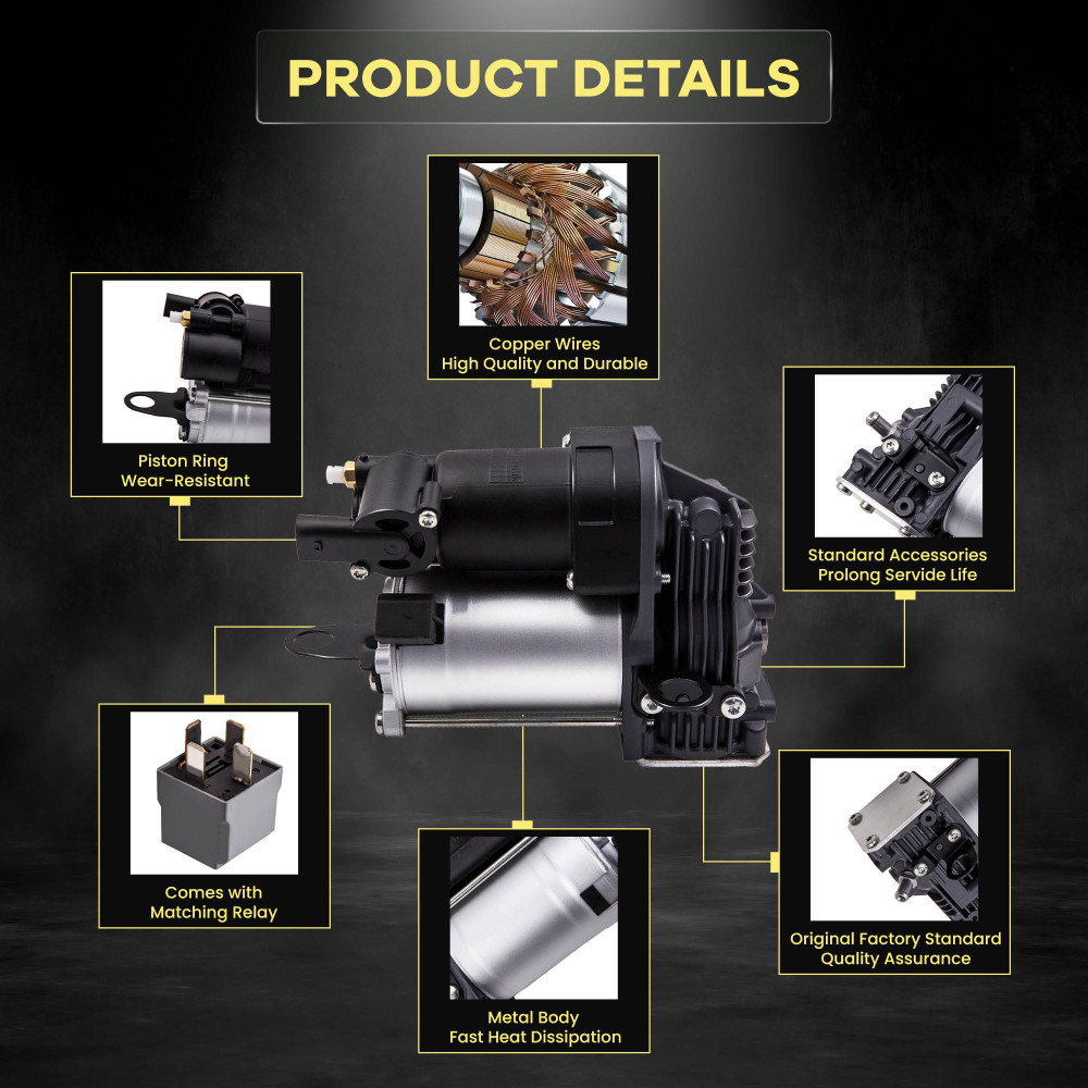 Air Pump Suspension Compressor compatible for Mercedes Benz S-Class W221 2213200304