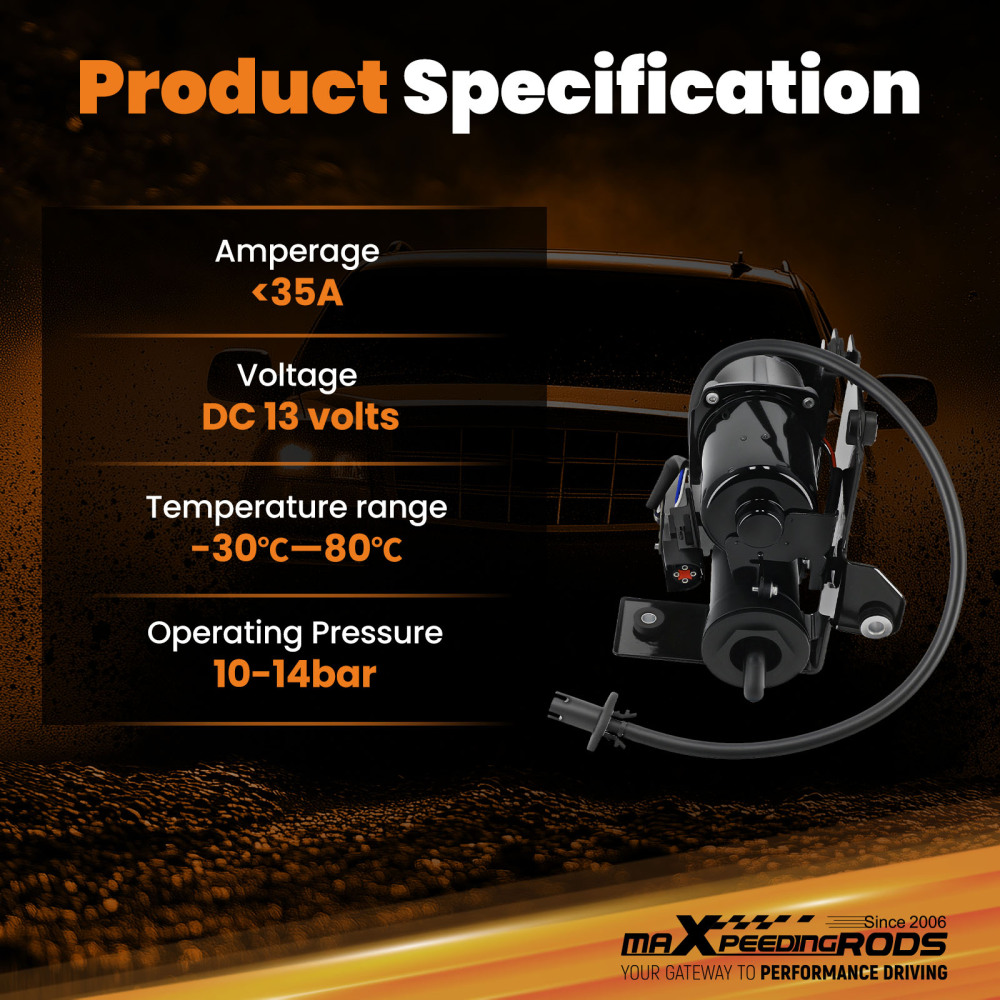 Air Suspension Compressor w/ Dryer compatible for Ford Expedition compatible for Lincoln Navigator 07-18