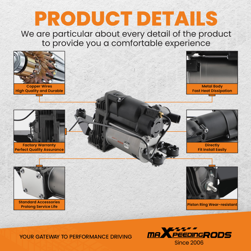 Air Suspension Compressor pump compatible pour BMW 5 Series Touring E61 37206792855