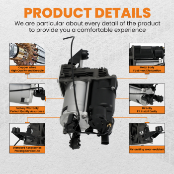 Air Ride Compressor Suspension Pump compatible for BMW 5 Series E61 37106793778 04-10