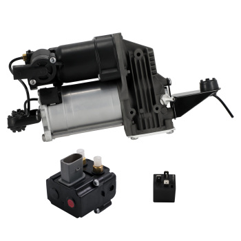 Air Suspension Compressor Pump + Valve Block compatible for BMW 5 Series E61 525d W/ Relay