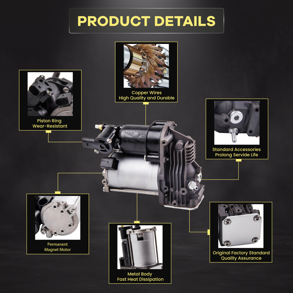 Compatible for BMW X5 (E70) 2007-2013 OEM Quality Air Suspension Air Compressor Pump