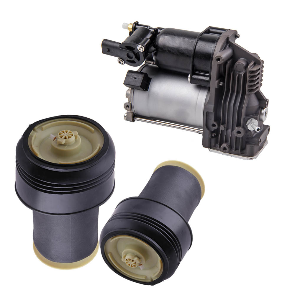Air Suspension Compressor(1pc) Air Springs bags(2pcs) Compatible for BMW X5 E70 X6 E71 E72