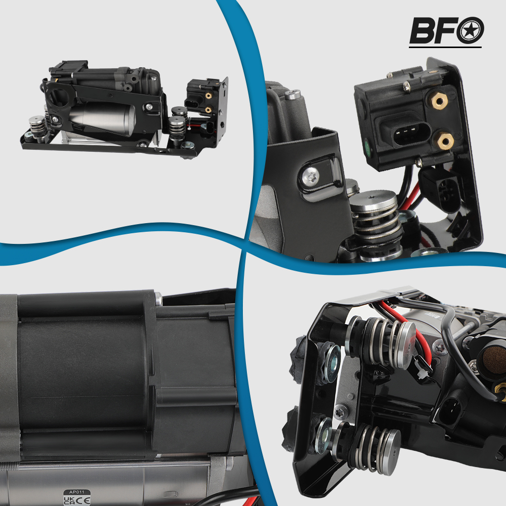 Compresseur de suspension pneumatique + support + bloc de valve compatible pour BMW F07 520d