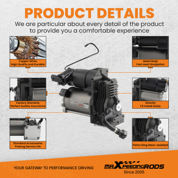 Air Suspension Compressor compatibile per BMW E70 X5 07-13 E71 E72 X6 2008-2014 37226775479