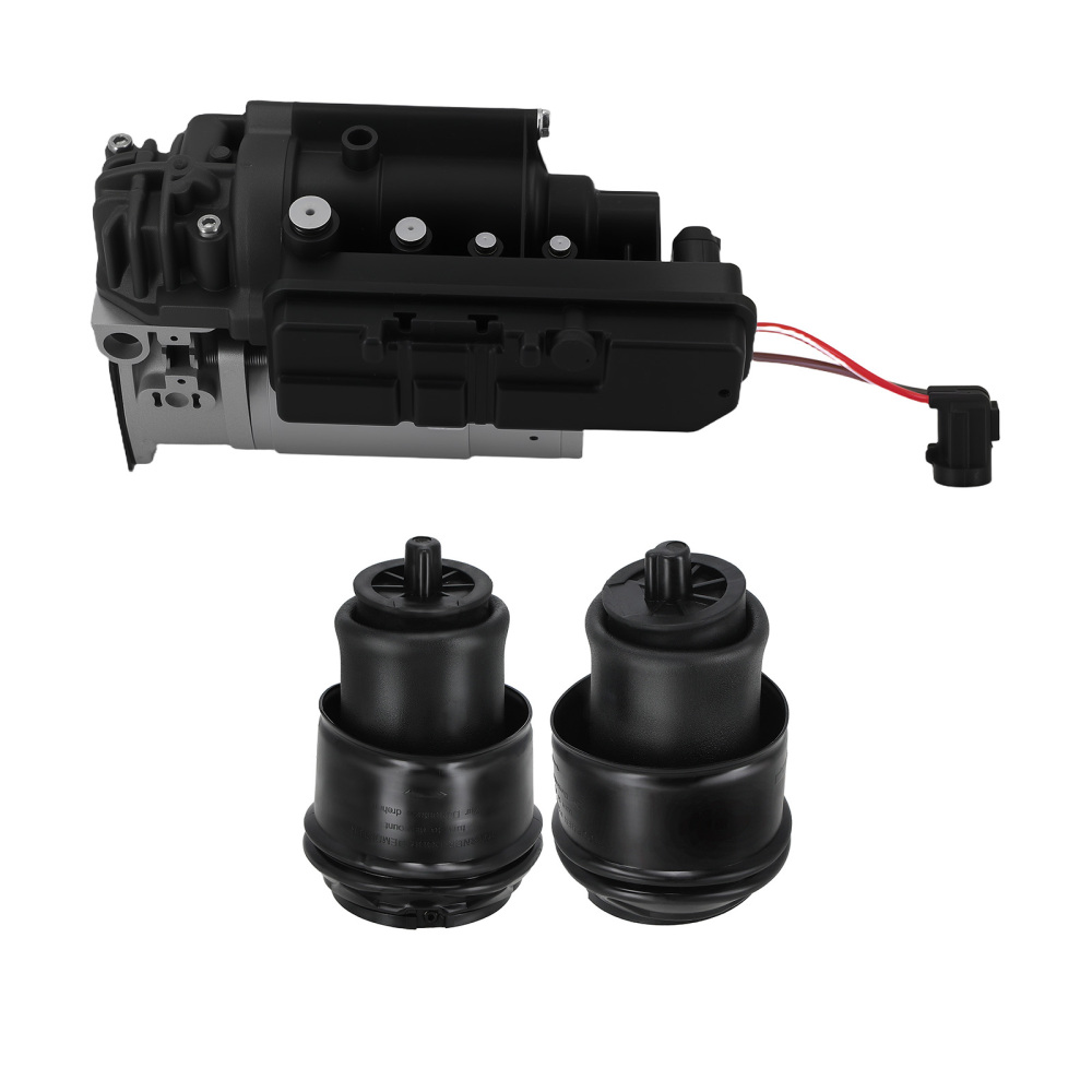 2X Suspensión neumática trasera + 1X Compresor compatible para Citroën Jumpy compatible para Fiat Scudo