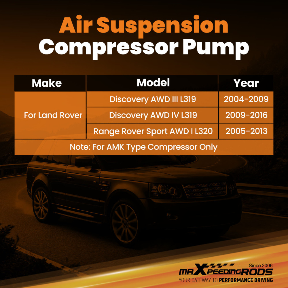 Air Suspension Compressor compatible for Land Rover Discovery 3 4 L319 LR023964 LR045251