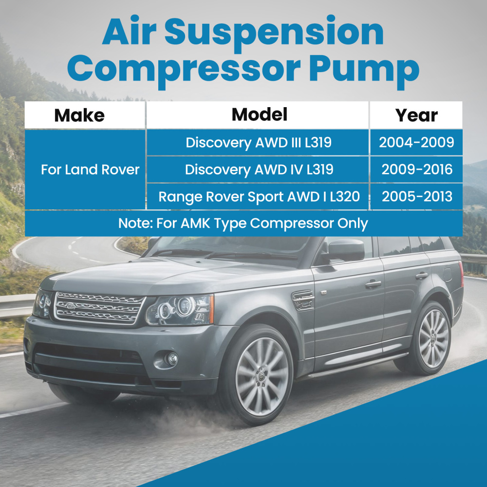 Air Suspension Compressor Kit compatible for Land Rover Discovery 3 4 L319 compatible for Range Rover L320